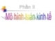 Bài giảng Mô hình toán kinh tế