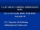 Bài giảng Lí luận dạy học đại học - GV. Nguyễn Ánh Hồng