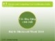 Bài giảng IC3 GS4 - Bài 8: Microsoft Word 2010