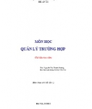 Quản lý trường hợp - ThS. Nguyễn Thị Thanh Hương