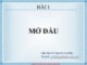 Bài giảng Toán rời rạc: Bài 1 - TS. Nguyễn Văn Hiệu