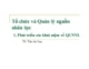 Bài giảng Tổ chức và Quản lý nguồn nhân lực - TS. Trịnh Văn Tùng