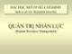 Bài giảng Quản trị nhân lực: Chương 1 - ĐH Mở TP.HCM