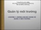 Bài giảng Quản lý môi trường - ĐH Lâm nghiệp