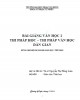 Bài giảng Thi pháp học - Thi pháp văn học dân gian 