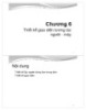 Bài giảng Tương tác người máy và giao diện đồ họa (Human-Computer Interaction and Graphical Interface) - Chương 6: Thiết kế giao diện tương tác người - máy
