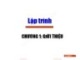 Bài giảng Lập trình: Chương 1 - Vũ Song Tùng