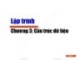 Bài giảng Lập trình: Chương 3 - Vũ Song Tùng