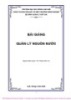 Bài giảng Quản lý nguồn nước - TS. Phạm Hữu Tỵ