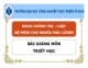 Bài giảng môn Triết học - Chương 3: Phép biện chứng