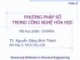 Bài giảng Phương pháp số trong công nghệ hoá học: Tuần 4 - TS. Nguyễn Đặng Bình Thành
