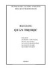 Bài giảng: Quản trị học 